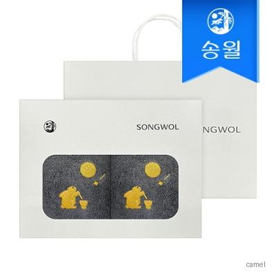 송월타올 추석 명절 금토끼 호텔수건 130g 2매 선물세트 쇼핑백 기념수건 답례품