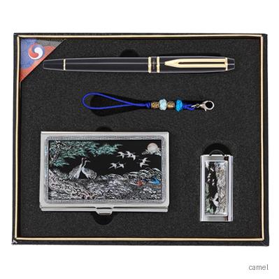 워터펜블랙수성볼펜 채색송학자개명함 채색송학자개USB