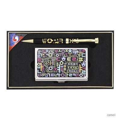 한글3호.한글볼펜 한글자모음자개명함