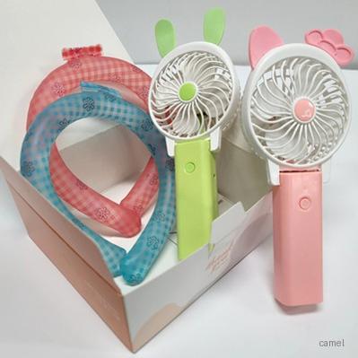 선물세트 3종 넥쿨러 쿨링 넥아이스 휴대용선풍기 미니선풍기 탁상선풍기 손선풍기