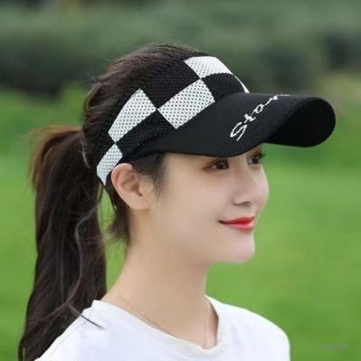 로페리아 여성 스포츠 체크무늬 썬캡 0220124