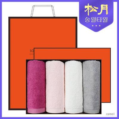 송월타올 솔리드 뱀부얀 210g 4P 타올세트