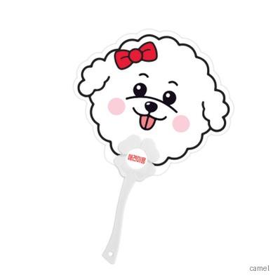 자유형 네잎클로버로고 반투 부채