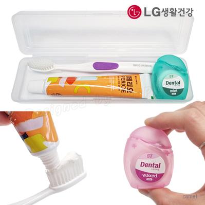 치과용 스펀지치실 M케이스 LG미세모 페리오 치실50m 칫솔치약세트