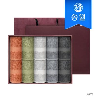 송월타월 제이드 10매 세면타올 선물세트 쇼핑백