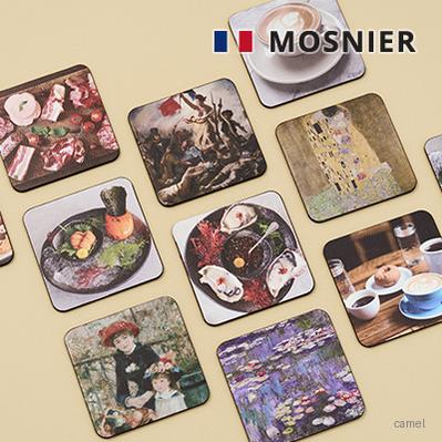 모스니에 양면자석 가죽티코스터 사각