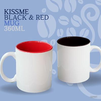 키스미 블랙 레드머그360ml