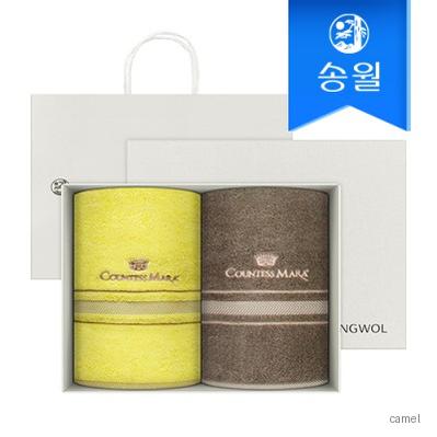 송월타월 카운테스마라 센치 2매 선물세트 CM상하 쇼핑백 답례품