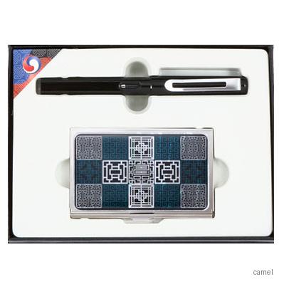 샤르망만년필 창살문그린자개명함