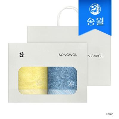 송월타월 샤보렌 물결 2매 선물세트 쇼핑백 답례품
