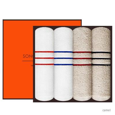 송월타월 내추럴 코튼 40수 200g 4P 선물세트 답례품수건 답례수건
