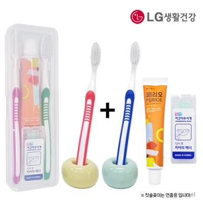 커플 326미세모 페리오 치간 칫솔치약세트