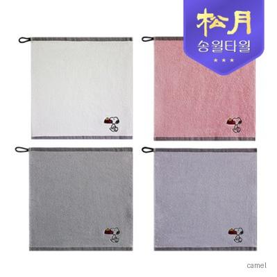 송월 스누피 블럭블랙34 고리 핸드타올
