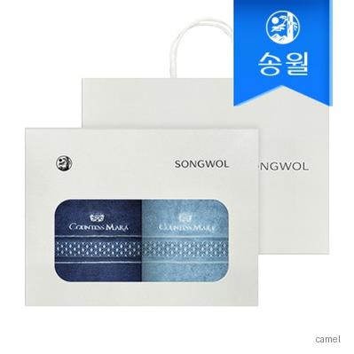 송월 CM더블다이아 세면타월 2매선물세트 쇼핑백 기념수건 답례품