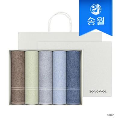 송월타올 호텔수건 데일리 데이라인 110g 5p 선물세트 쇼핑백 기념수건 답례품