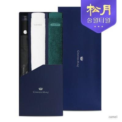 송월 40수 포인트40 타올 200g CM 2단 도트보더 우산 3P 콤보세트