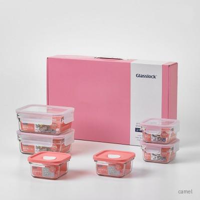 글라스락 스마트 혼합 6조 핑크