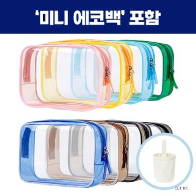 로페리아 pvc 투명 가방 휴대용미니에코백세트 0215364