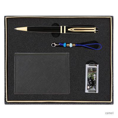 워터펜블랙 사피아노소가죽명함지갑 채색십장생자개USB