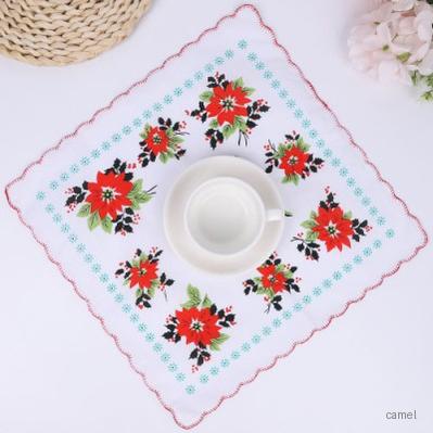 로페리아 여성 꽃무늬패턴 손수건 30cm 0217625
