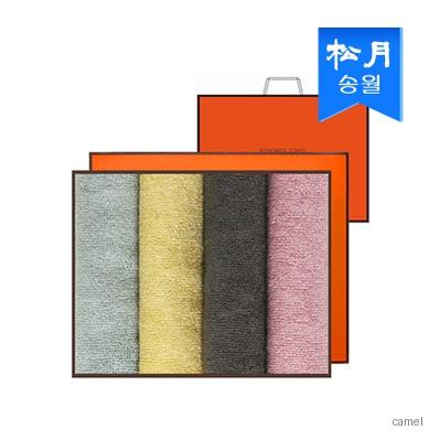 송월 호텔수건 뱀부 라이트무지 4매선물세트 쇼핑백 기념수건 답례품
