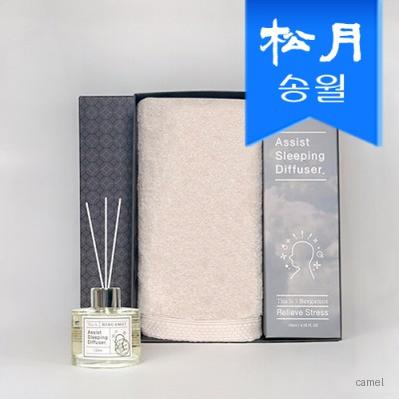 프리미엄 디퓨져 수건 답례품 수면B 120ml1 160g 코마 40수1 선물세트 단체선물 기념선물