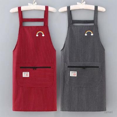 로페리아 순면 멜빵 지퍼 포켓 앞치마 500개이상만주문 0215387