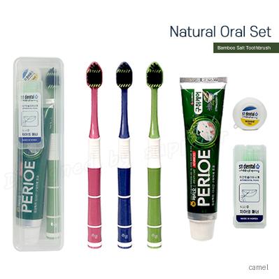 M케이스 죽염광폭LG칫솔 페리오100g 치실 치간 칫솔치약세트