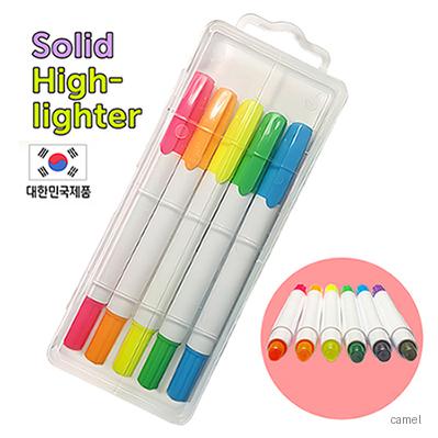 뉴백색고체형광펜 5P세트
