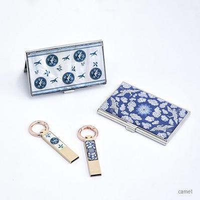 나빌레라 도자문 자개 스틱USB 8G 32G 명함케이스 2종세트