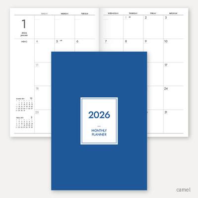 2026 월간 플래너 노트 중철제본 32절 B6