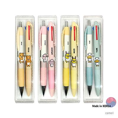 카카오프렌즈 샤프 3색볼펜 세트 2P