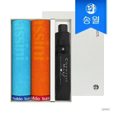 송월 타올 우산 3매 선물세트 AB DM스포츠2 3단 폰지1