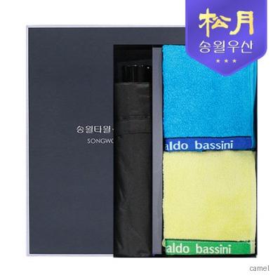 송월타올 아날도바시니 다이나믹 스포츠 3단 컬러무지 우산 2p 세트