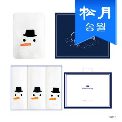 송월 눈사람 3매케이스 쇼핑백