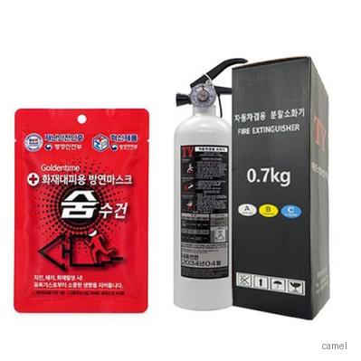 차량소화기 화재대패용방연마스크 숨수건 세트