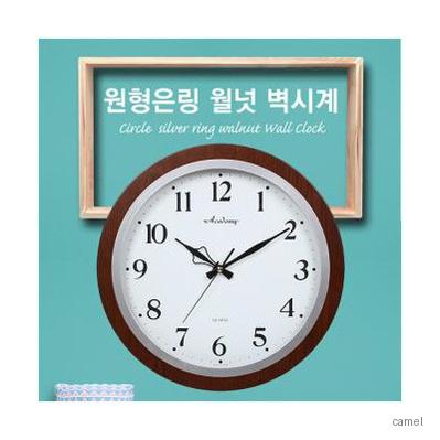 원형원링월넛벽시계