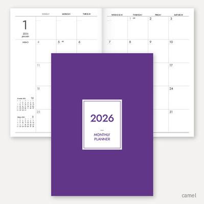 2026 월간 플래너 노트 중철제본 25절 A5