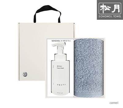송월 항균180g 생활공작소500ml세트 세면타월1p 핸드워시1p