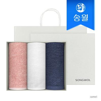 송월타월 180g코마사40수 3매 선물세트 쇼핑백 답례품
