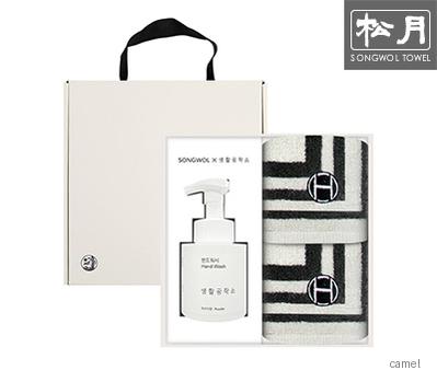 송월 스퀘어34 생활공작소250ml세트 타올2p 핸드워시1p