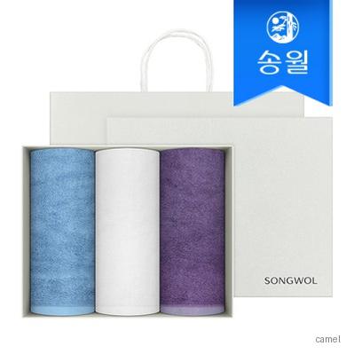 송월타월 뱀부 프리미엄무지 3매 선물세트 쇼핑백 답례품
