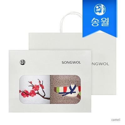 송월 고운자수 2매세트 쇼핑백