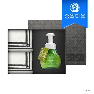 송월타월 타올 핸드위시 기프트세트 스퀘어고리2 네이처러브메레1