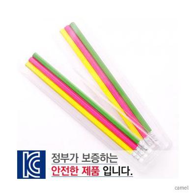 투명사각 육각지우개연필3P세트