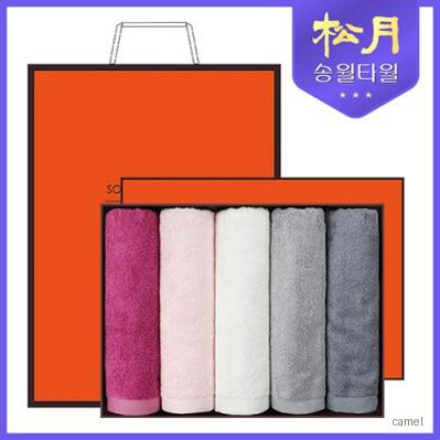 송월타올 솔리드 뱀부얀 210g 5P 타올세트