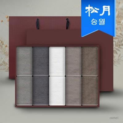 송월타월 뉴컬러무지 150g 10매 세면타올 선물세트 쇼핑백