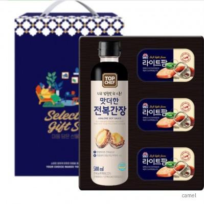 전복간장500ml 사조 스팸세트 햄세트 명절선물