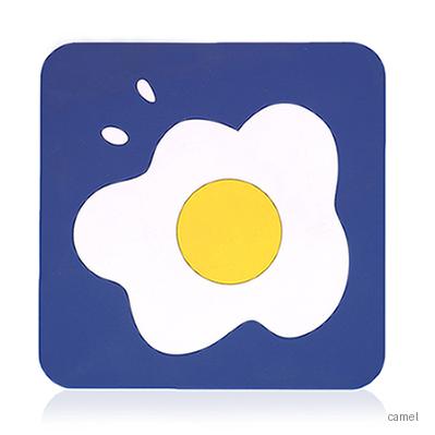 칼라 실리콘 냄비받침 에그