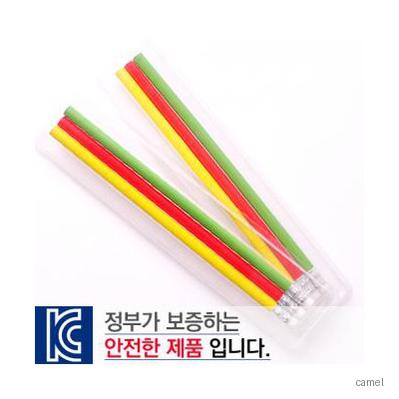 투명사각H무지개A연필3P세트